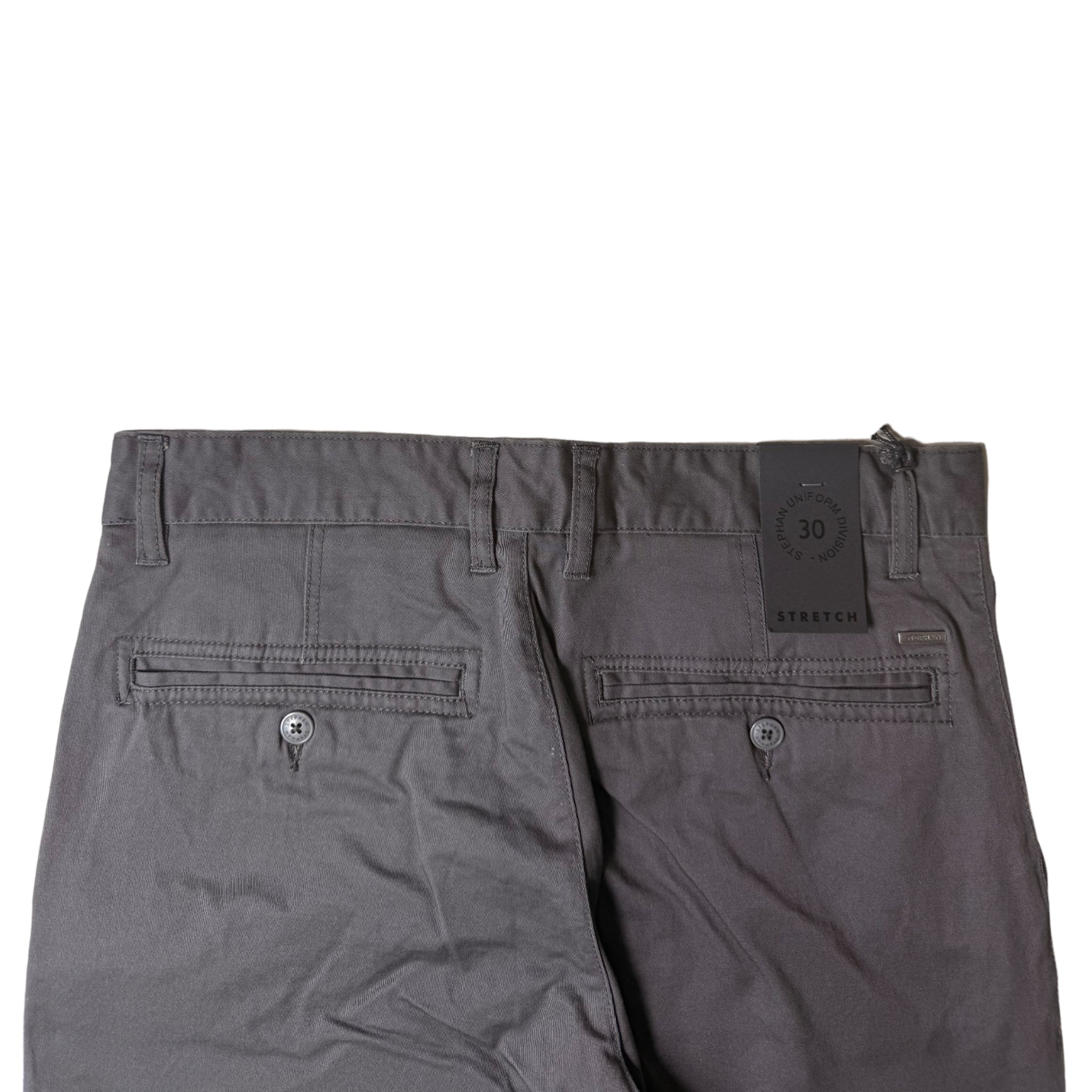 Stephan Dark Grey Stretch Chinos