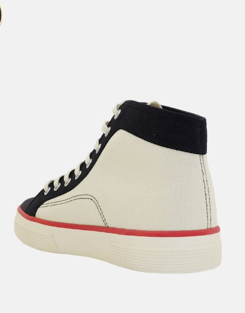 Superga Ecru Black Mid Boot