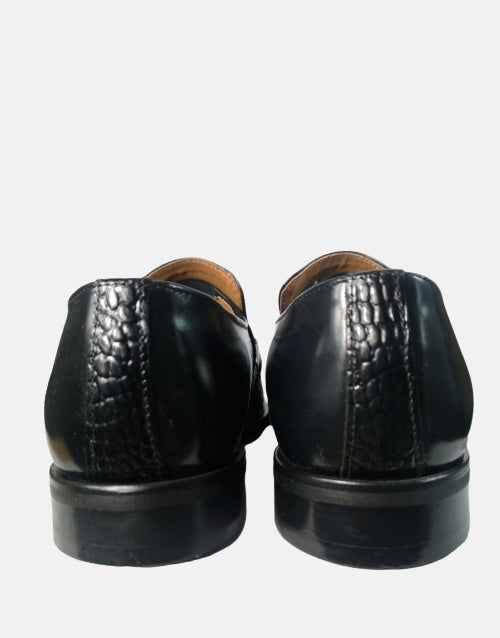 BISHOP Black Leather Moccasin Shoe