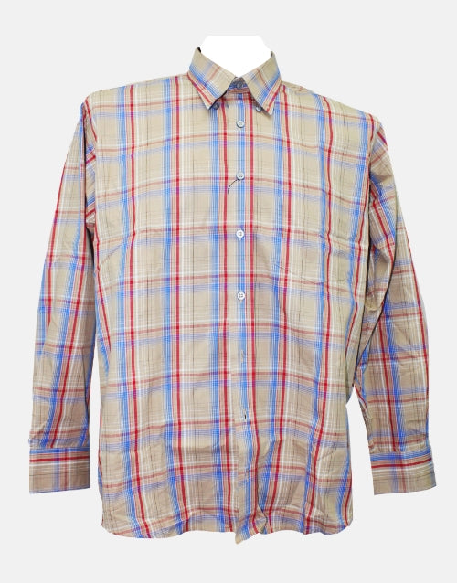 AERO Khaki Check LS Shirt