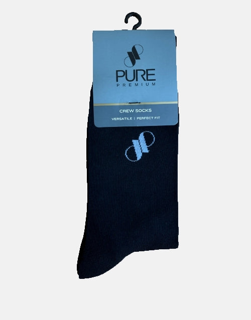 Pure Premium Black Basic Socks