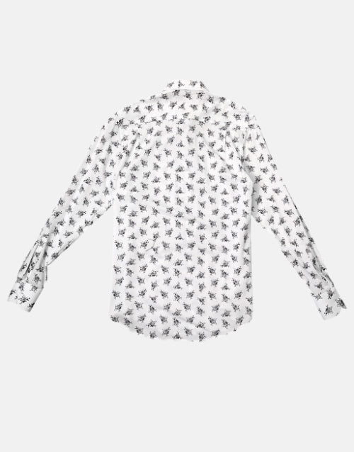 Rossini White LS Pattern Shirt