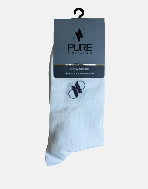 Pure Premium White Basic Socks
