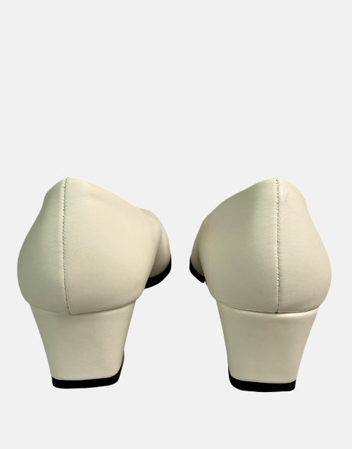 Ladies Carlo Bossi White Block High Heels