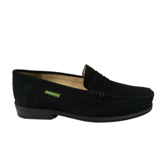 DAKOTAS Black Suede Mocassin
