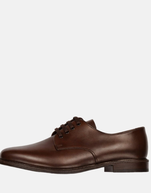 Toughees Leather Brown School Shoes