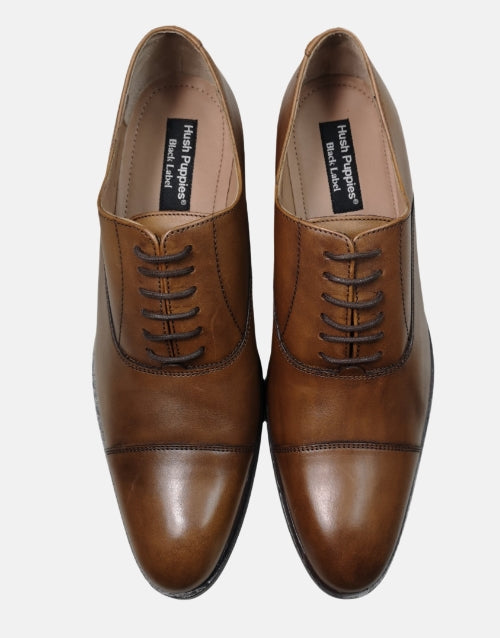 Hush Puppies Wakely Dark Tan Leather