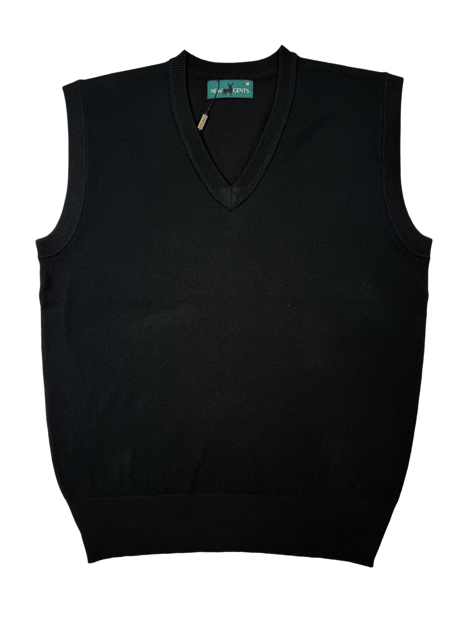 NEW GENTS Black V Neck Pullover Knitwear