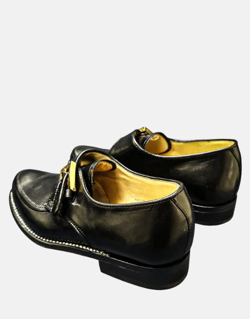 Crockett & Jones Leather Monk Strap Black Shoes