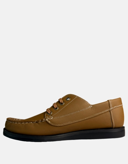 Dakota Carson Leather Dockside Boat Shoe Tan