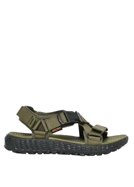 Bronx Brooklyn Casual Olive Velcro Sandal