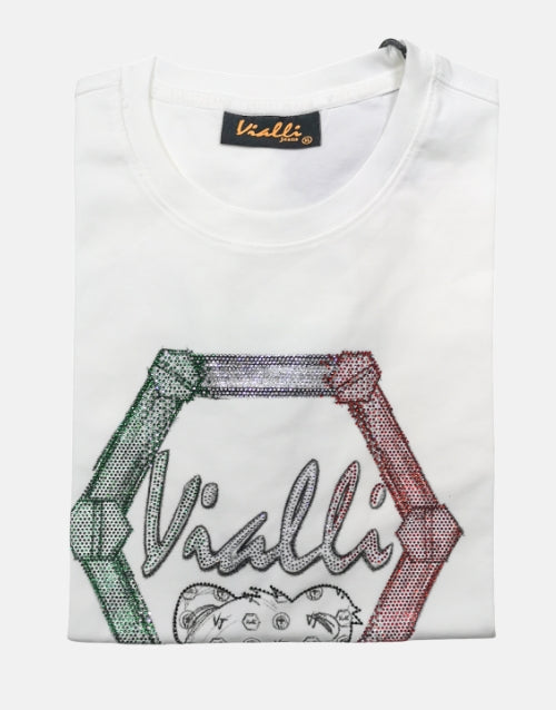 Vialli White Teddy Harvey T Shirt