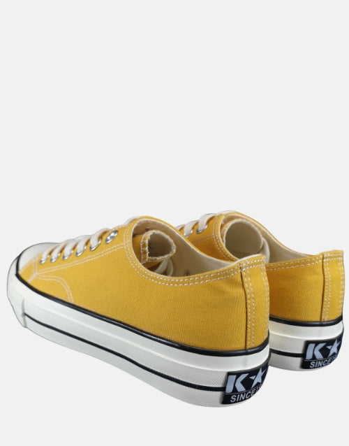 K Star 7 Mens Vintage Classic Canvas Lo Mustard Sneaker