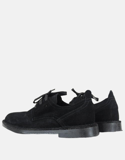 Desert Vellie Black Suede Commando Shoe