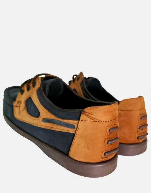 Oregon  Leather Navy Rust Shoe