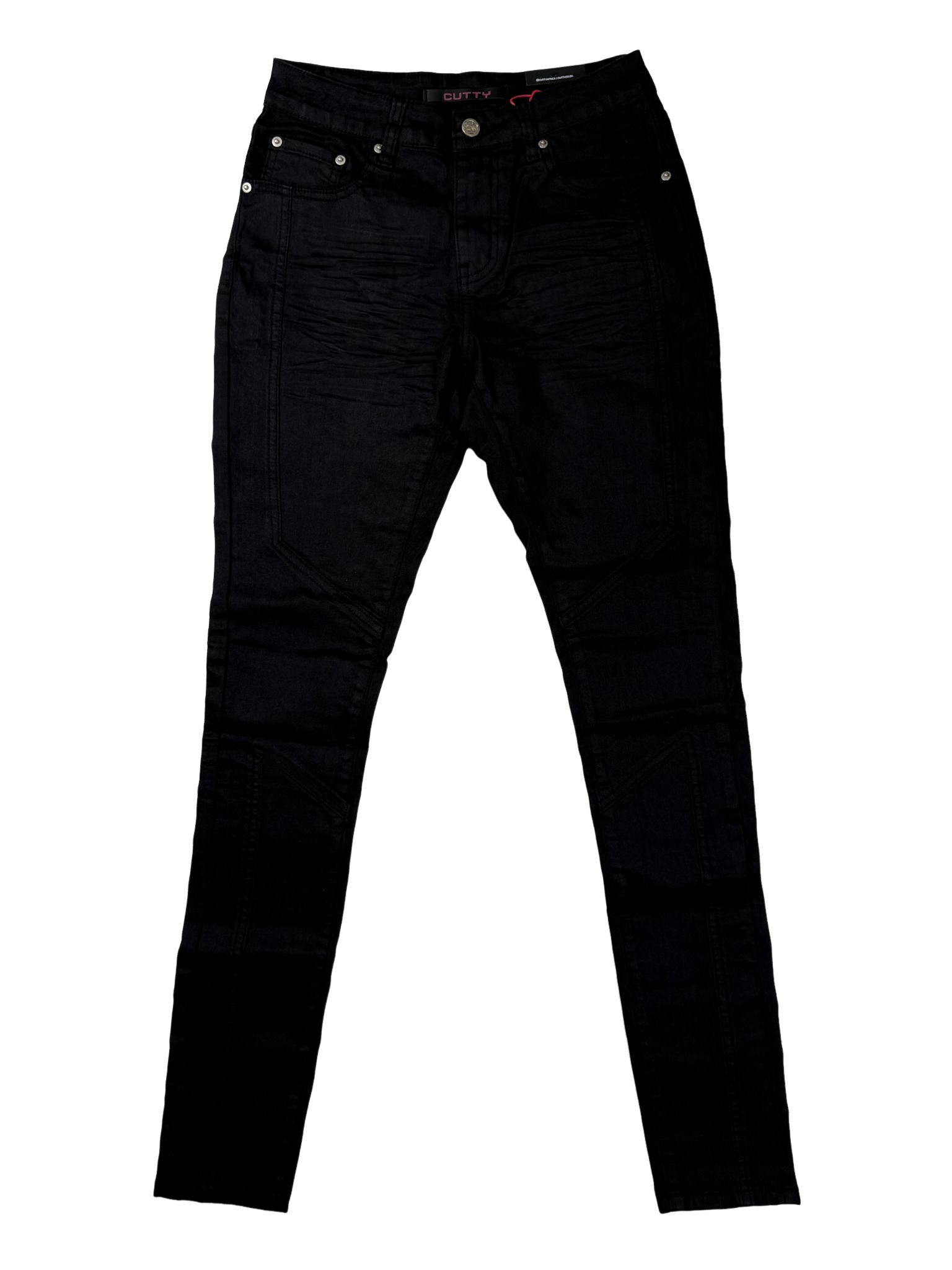 Cutty Rumble Black Wax Skinny Jeans