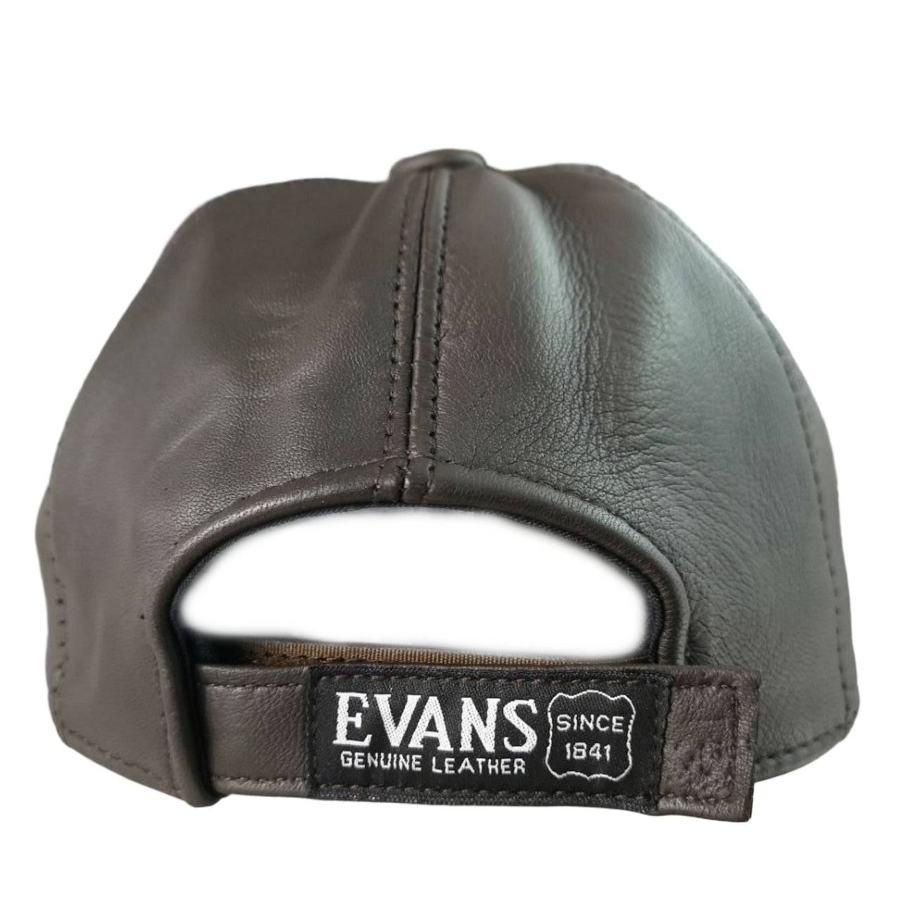 EVANS Brown Genuine Leather Cap
