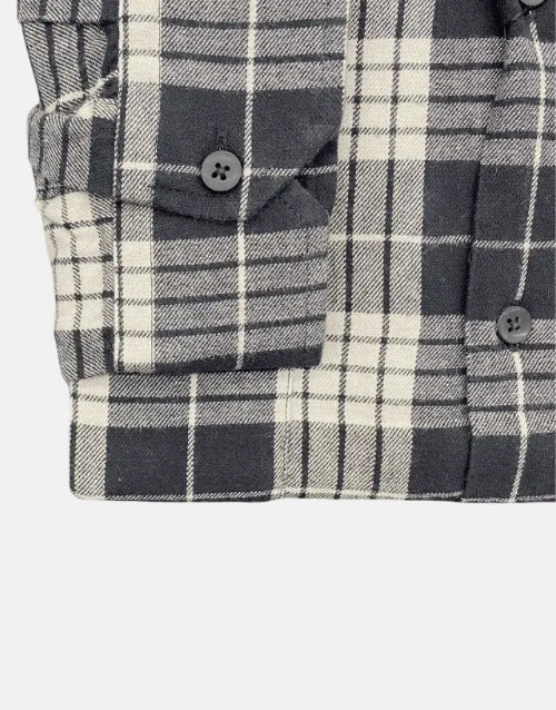 Viyella London Flannel Kensington Black -White LS Shirt