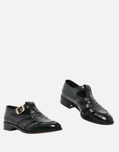 Crockett & Jones Leather Ostrich Myles Sandal Shoe