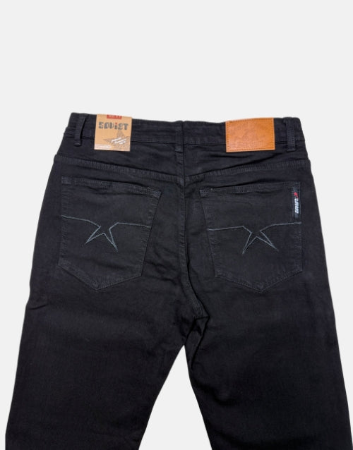 Soviet Black Regular Fit Jeans