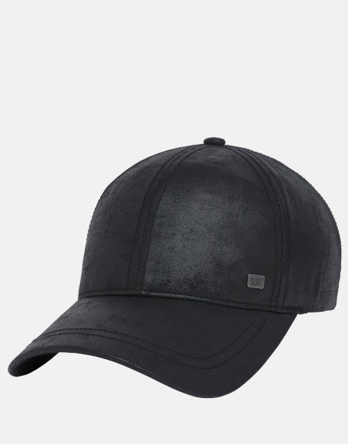 Caterpillar Faux Black Leather Cap