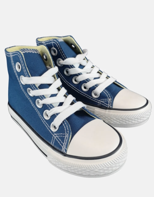 K Star 7 Star Canvas Hi Blue Boys Sneaker