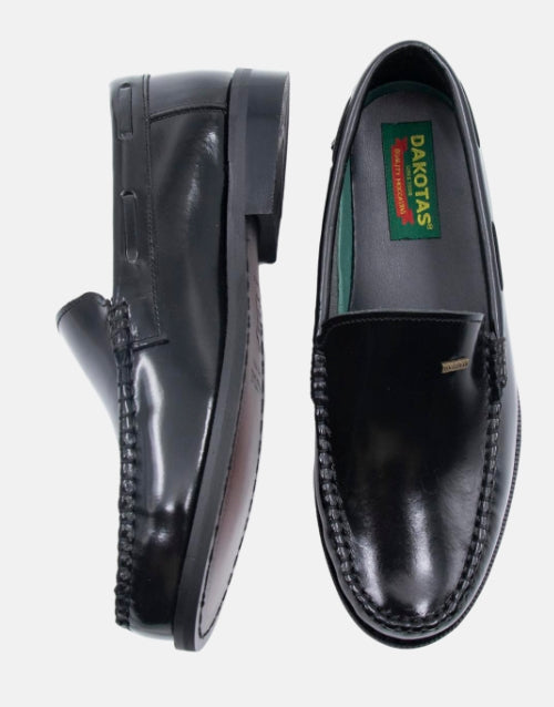 Dakota Leather  Moccasin Black