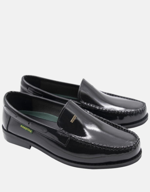 Dakota Leather  Moccasin Black
