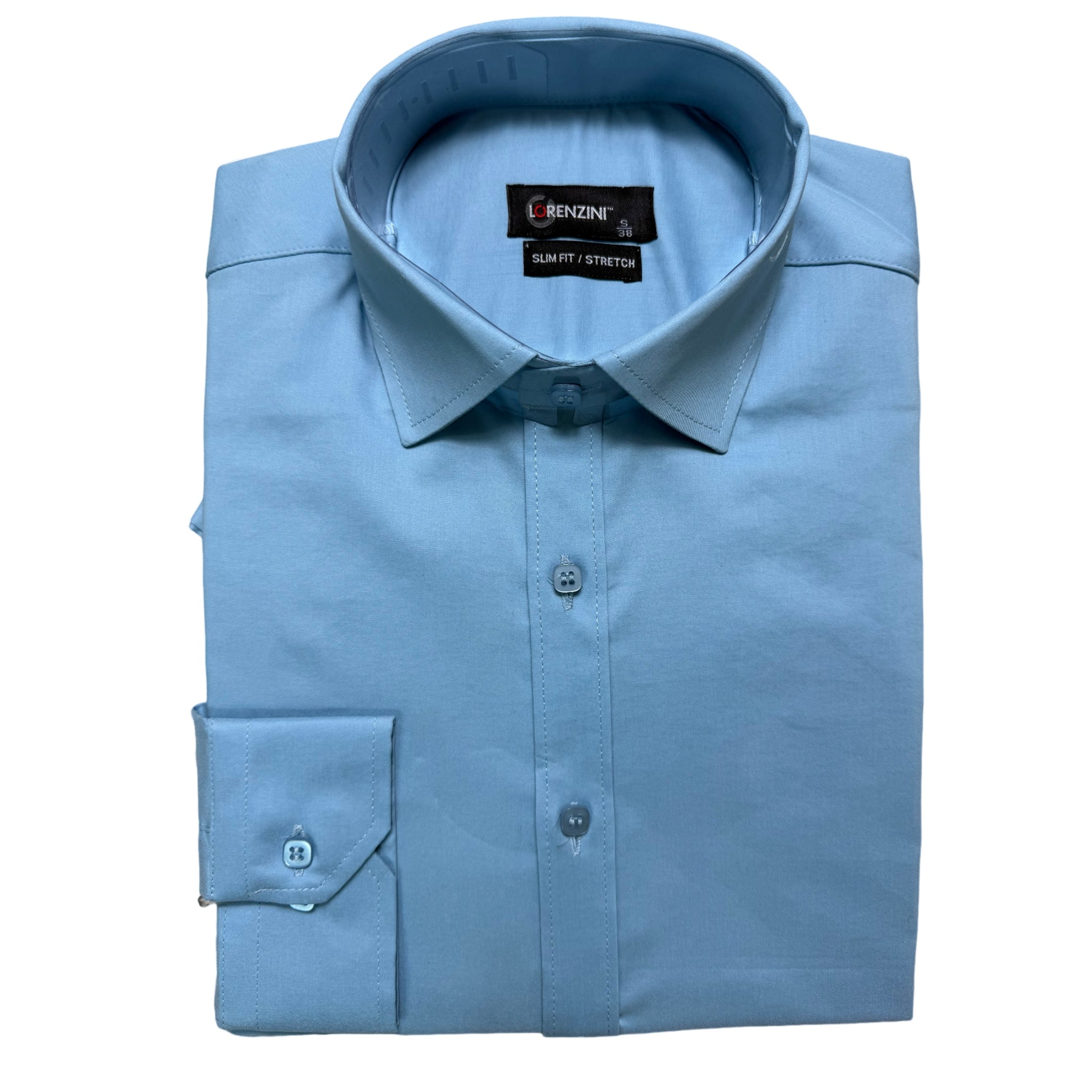 Lorenzini LS Sky Blue Slim Fit Stretch Shirt