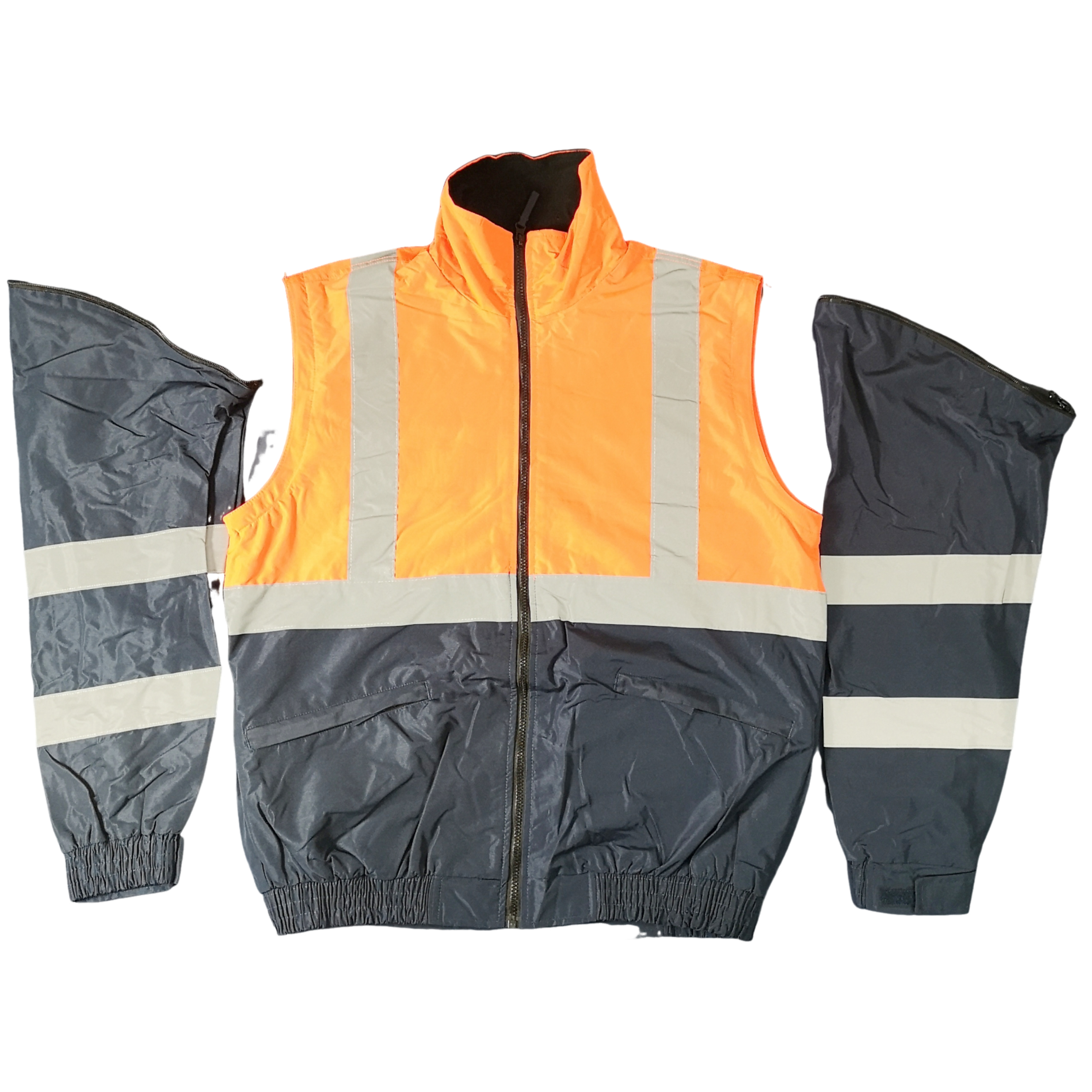 Orange & Blue Reflector Jacket – 2-in-1