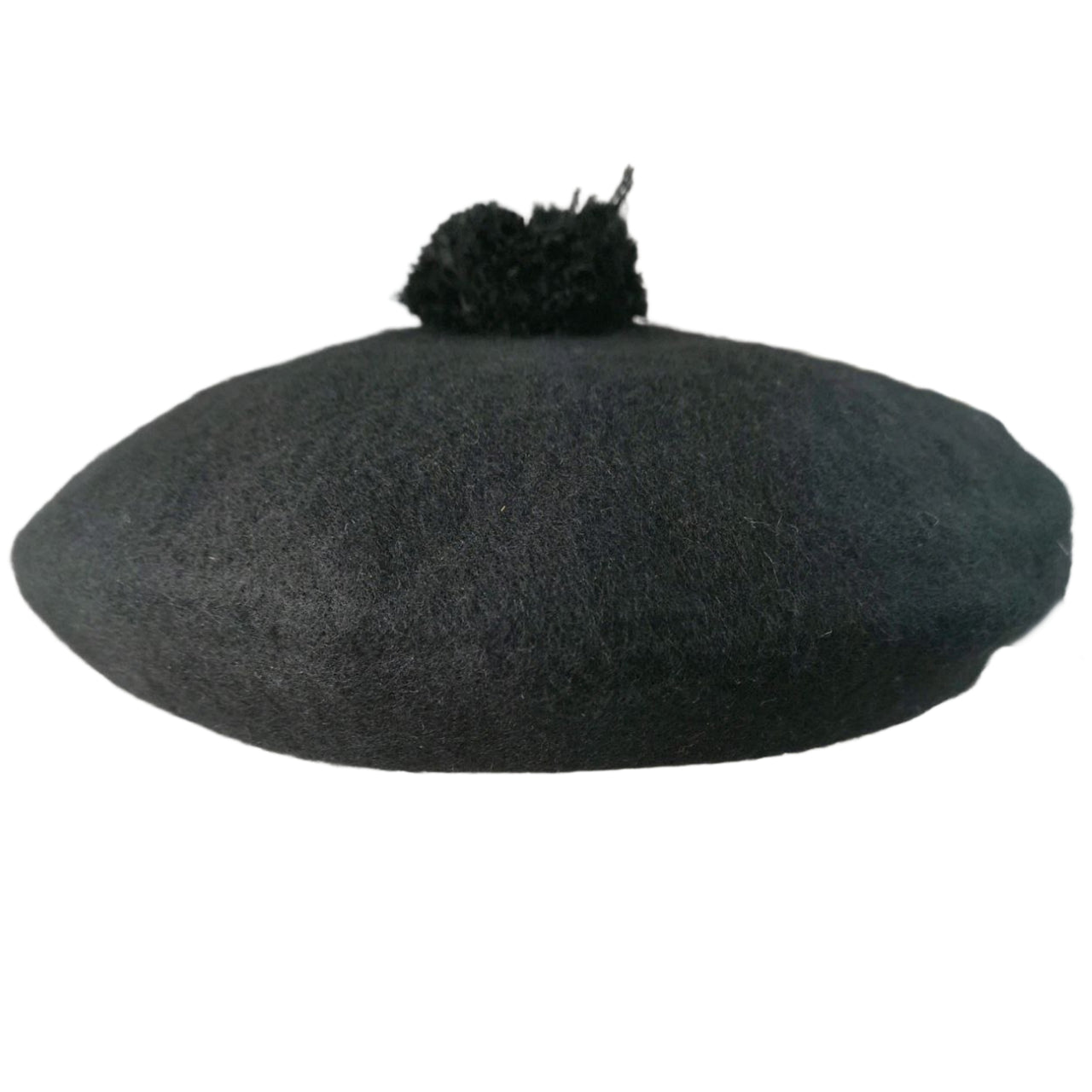 Bostonian Beret  Pom Pom Black