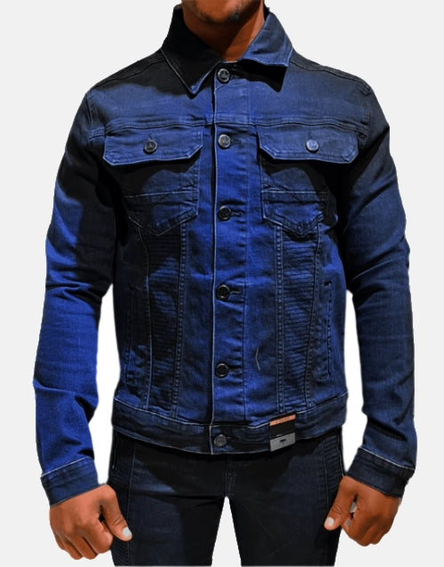 Pure Premium Denim Blue Black Jacket
