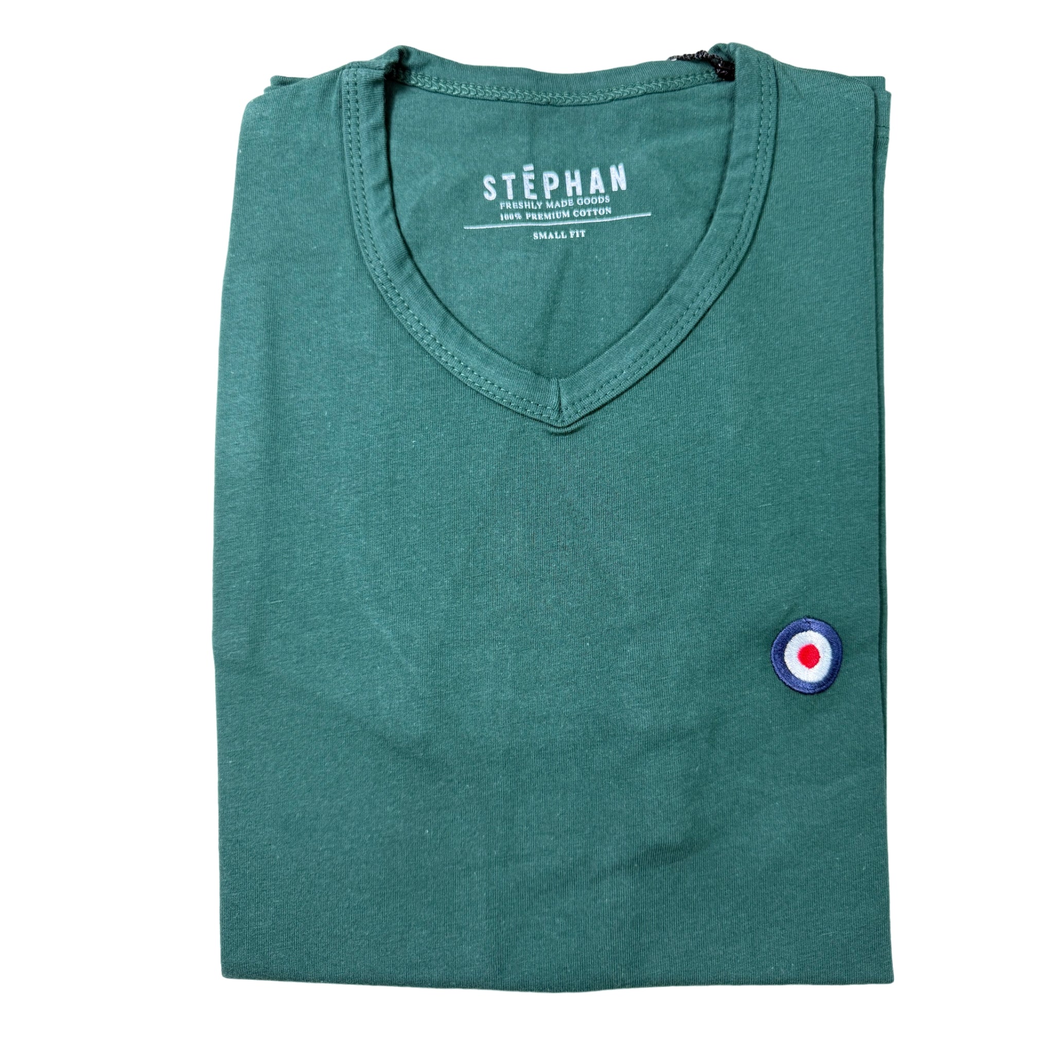 Stephan V Neck Bottle Green Tee