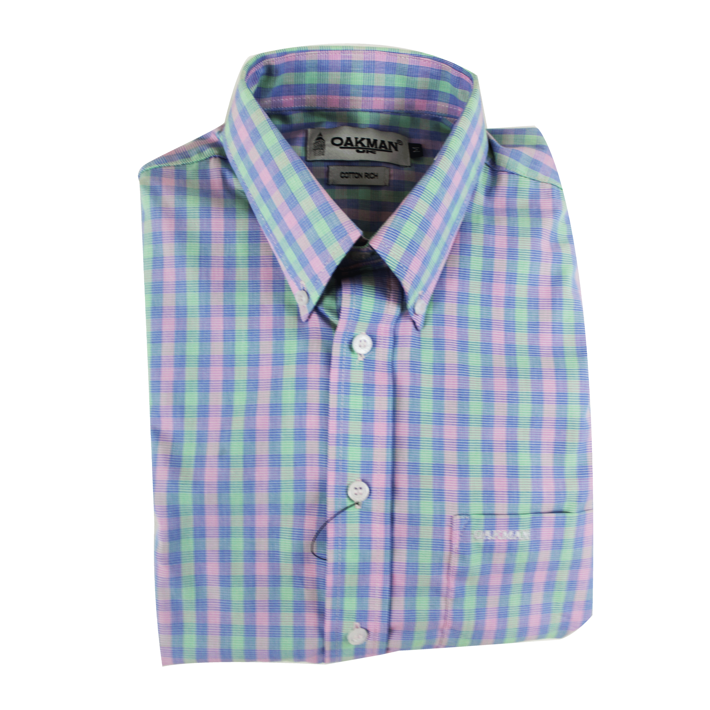 OAKMAN Multi Colour Check L/S Shirt