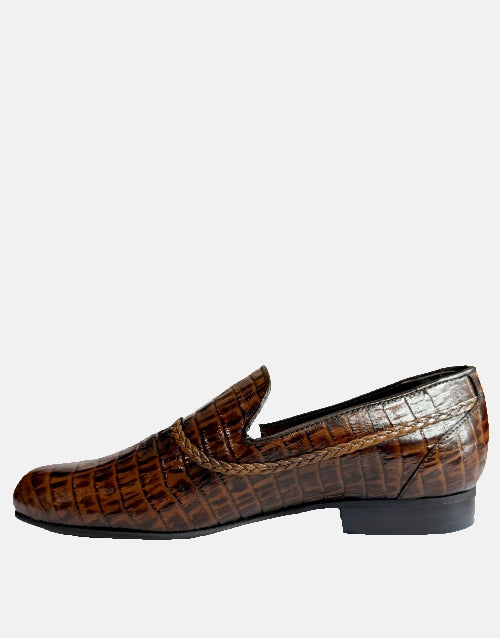 John Drake Medium Brown Leather Moccasin