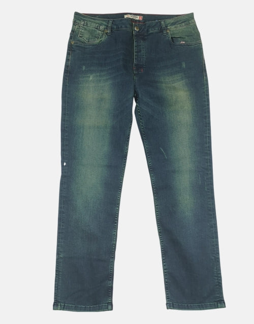 Swirl Slim Fit Denim Green Sludge Jean