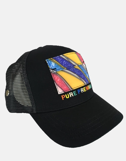 Pure Premium Multi Colored Vincint Black Cap