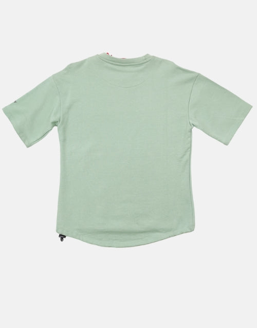 Cutty Slate Green Oversize Crew T shirt
