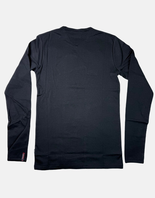 Soviet Long Sleeve Black V Neck