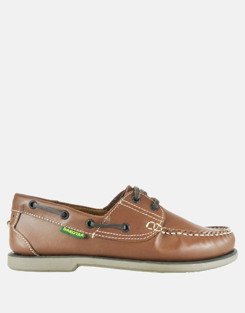Dakotas Leather Tan Brown Dockside Shoe