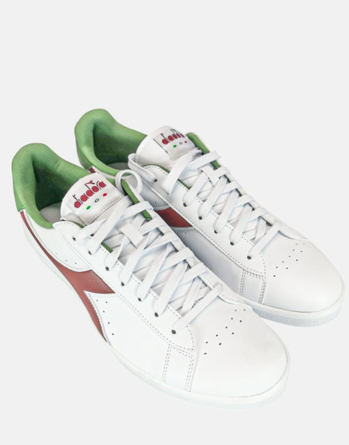 Diadora Game P Leather White Barn Red Sneaker