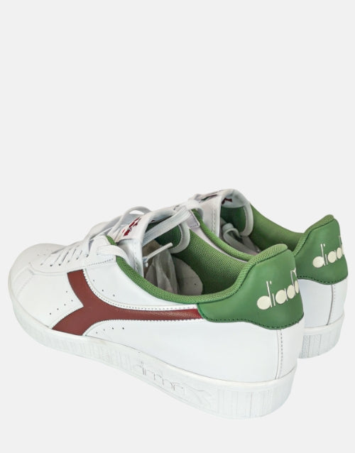 Diadora Game P Leather White Barn Red Sneaker