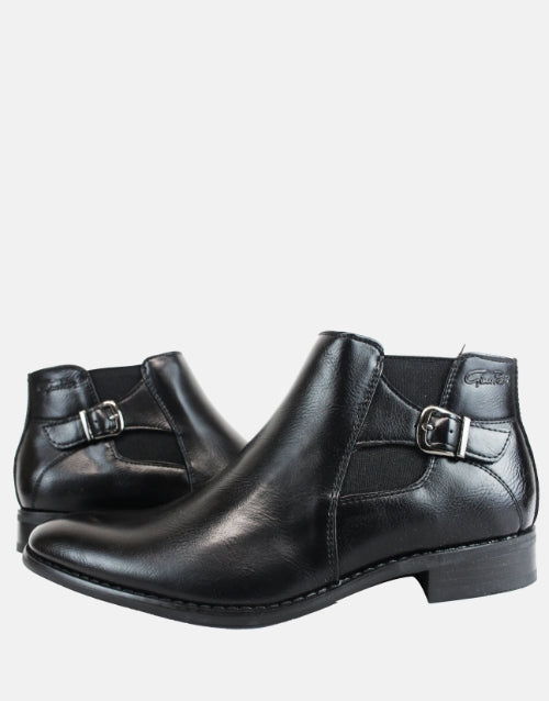 GINO PAOLI Side Buckle Black Boot