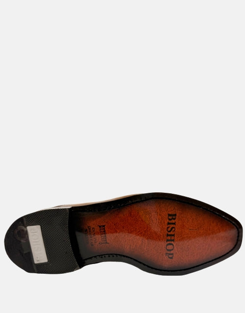 Bishop Black White Traditional Brogue Shoe