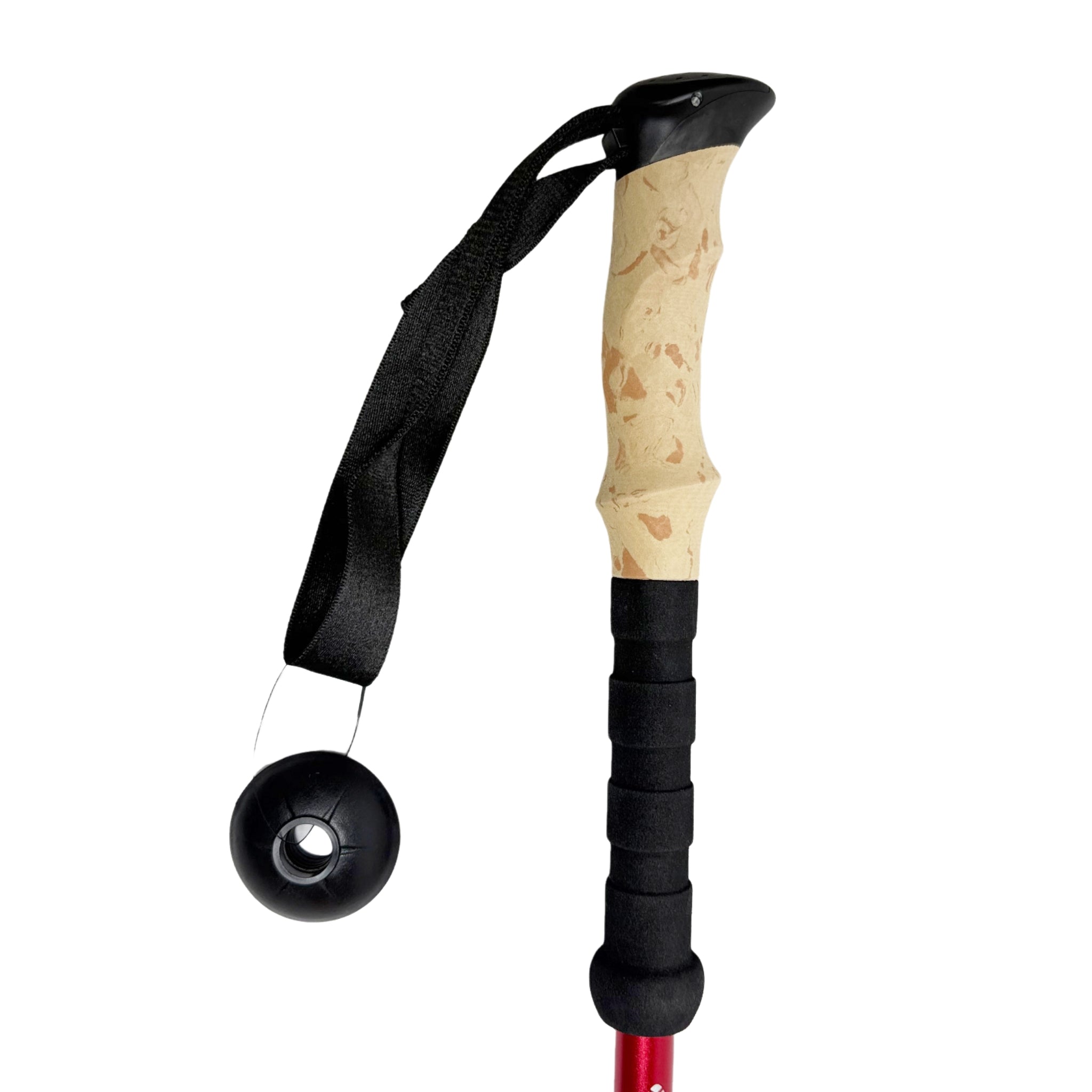DOBBS Red Trekking Long Adjustable Stick