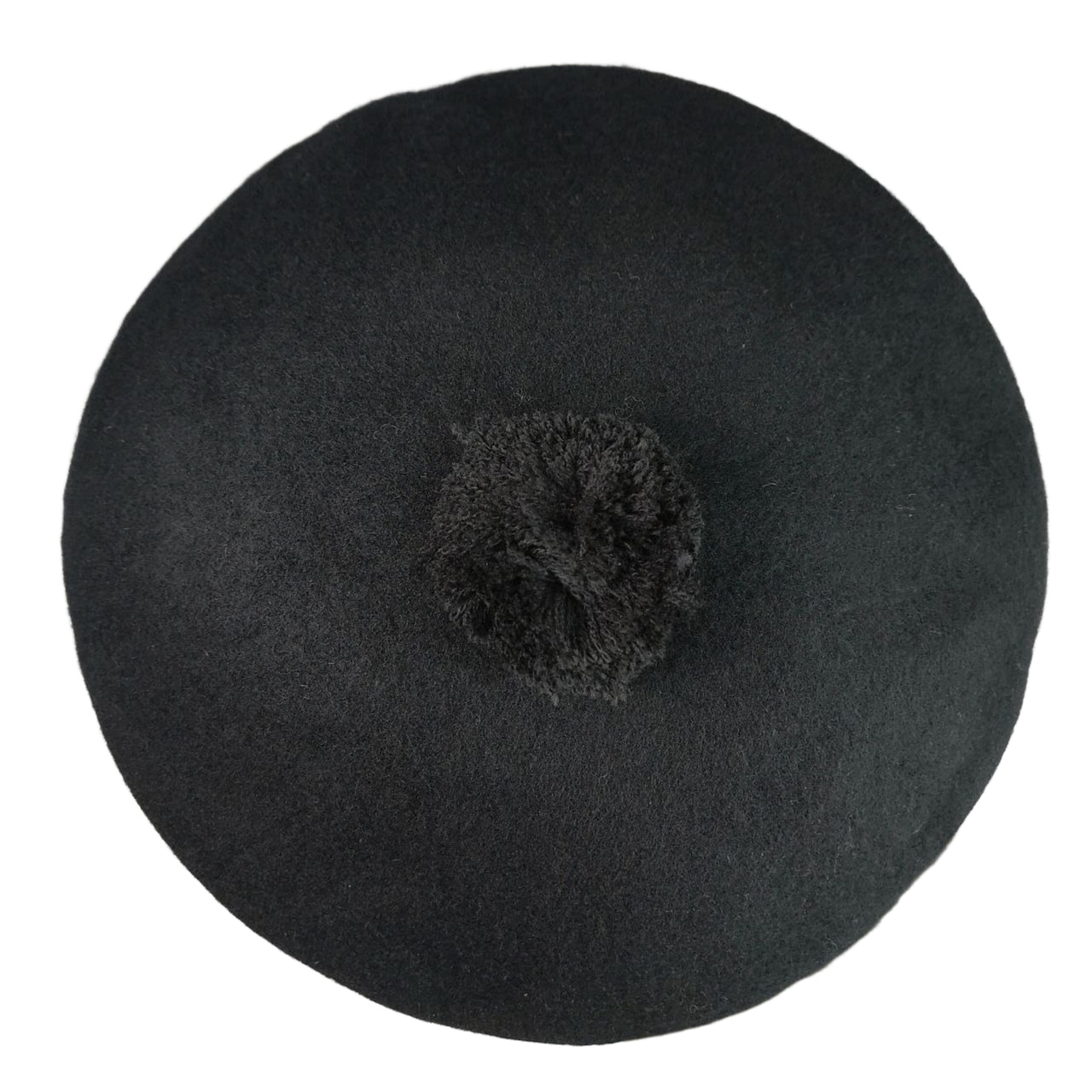 Bostonian Beret  Pom Pom Black
