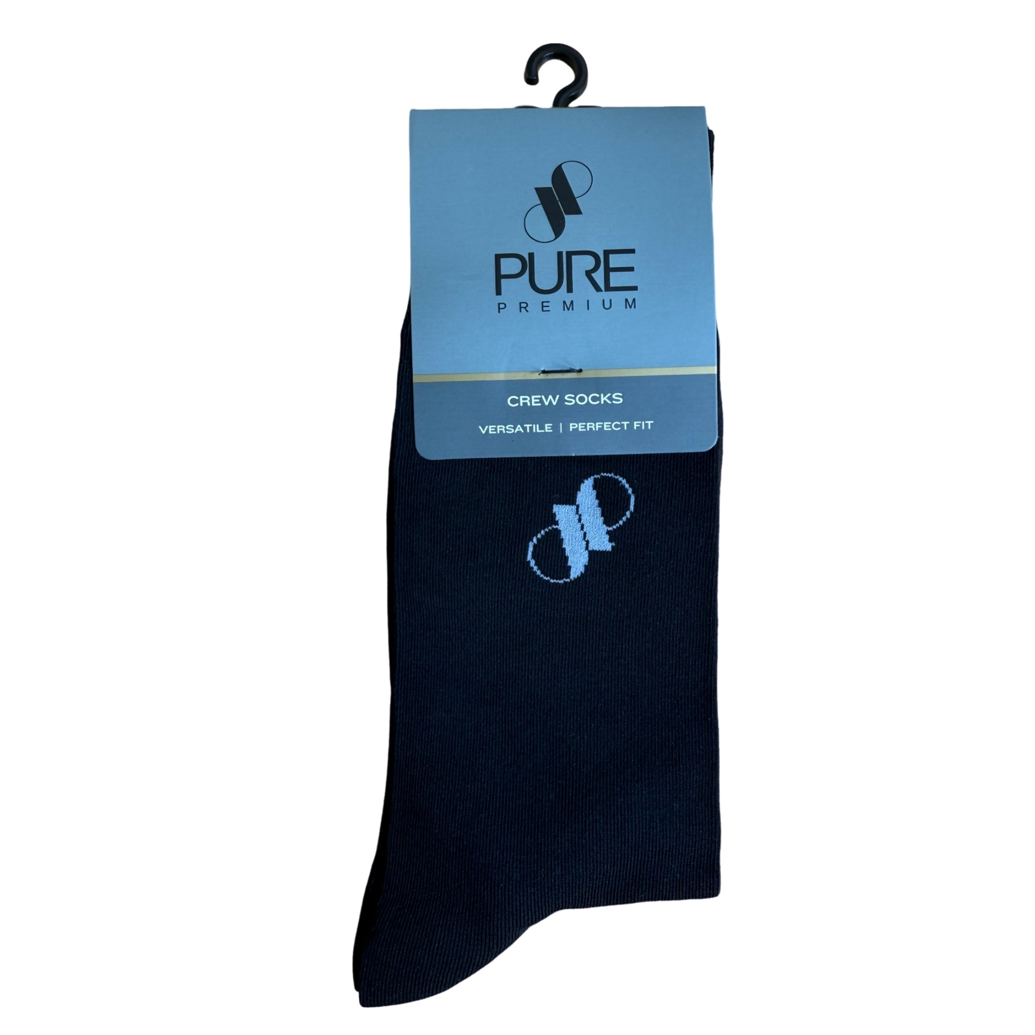 Pure Premium Black Basic Socks