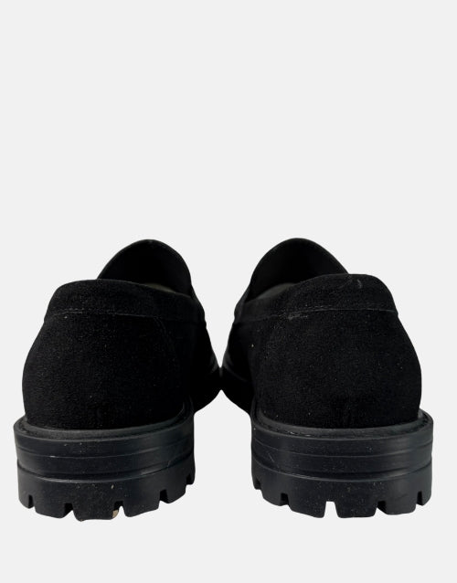 Filo Black Suede Tassel Moccasin