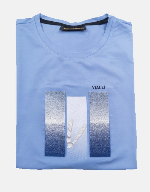 VIALLI Curve Blue T-Shirt