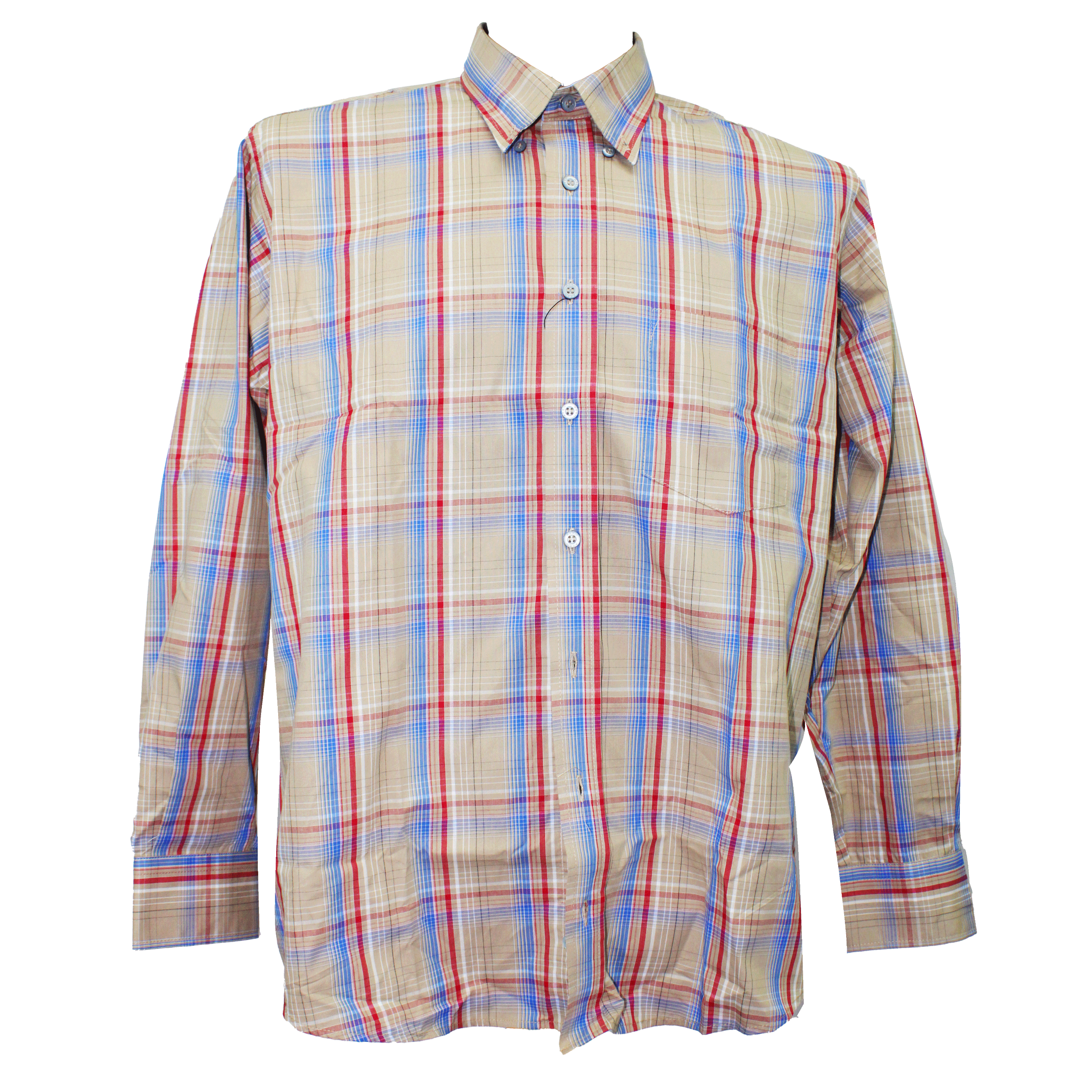 AERO Khaki Check LS Shirt